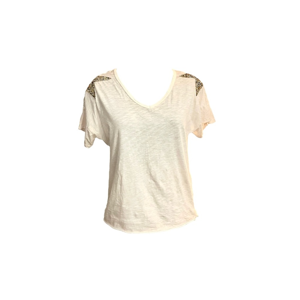 𝐂𝐀𝐒𝐀𝐓𝐈 𝐌𝐈𝐋𝐀𝐍𝐎 Italian cotton sequin/beaded star embellished tee